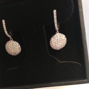 Pave diamond earrings